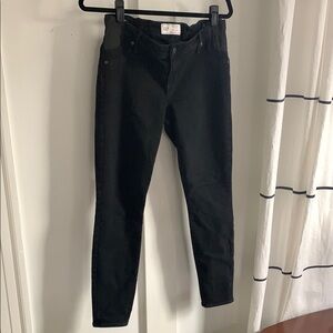Women's GAP Maternity Black True Skinny Jeans Adjustable Stretch Waist 30/10R